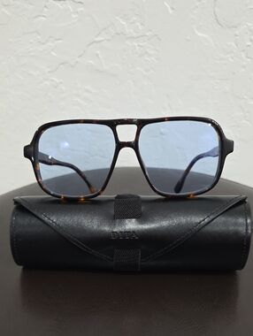 DITA Tortoiseshell Frame Sunglasses with Light Blue Lenses Men Or Women